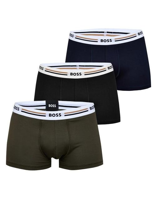 Boss Blue 3 Pack Revive Boxer Shorts for men