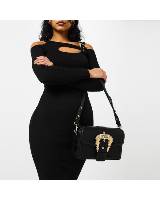 Versace Jeans Couture Black Buckle Shoulder Bag