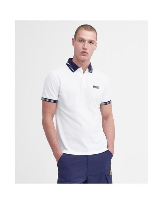 Barbour White Tracker Polo Shirt for men