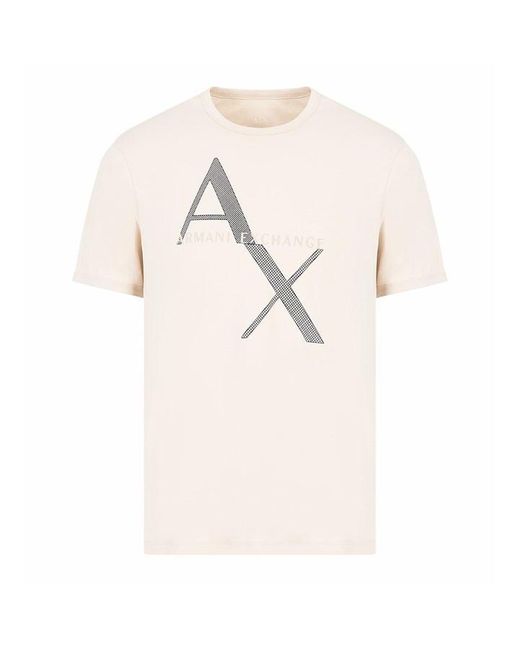 Armani Exchange Natural Large Logo T-shirt for men