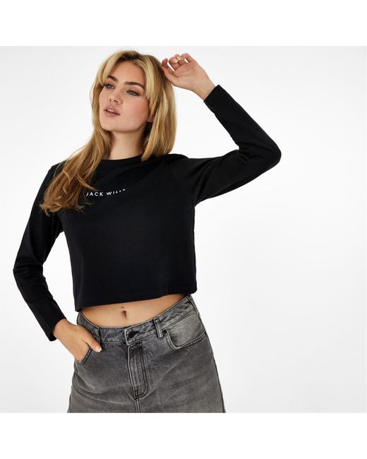 Jack Wills Black Long Sleeve Top