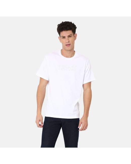 Levi's White Ss Relaxed Fit Tee Corded Head for men