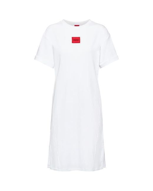 HUGO White Red Label T Shirt Dress