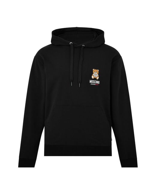 Moschino Black Underbear Hoodie for men