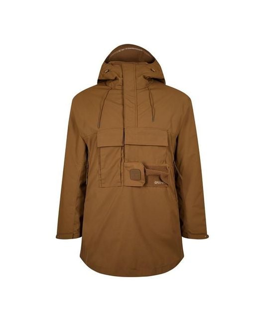 C P Company Brown Dynatec Hooded Anorak for men