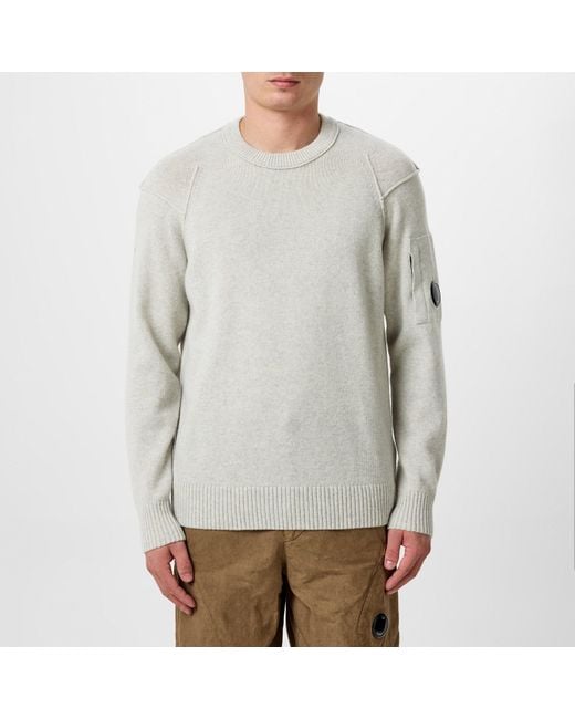 C.P. Company Lambswool Grs Crew Neck Knit Jumper in Grey for Men Lyst UK