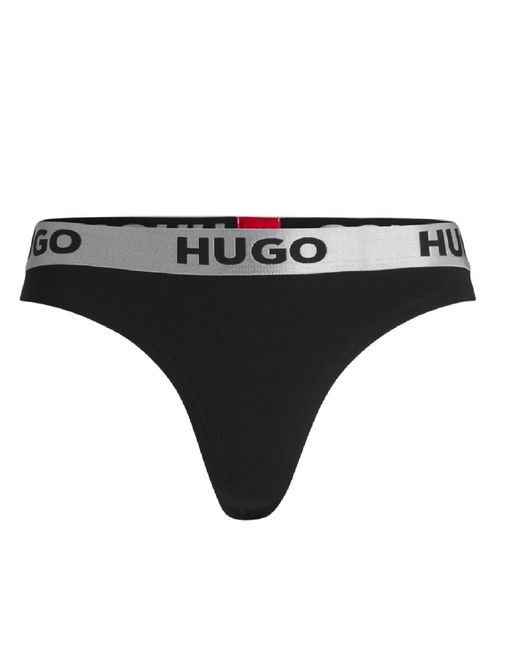 HUGO Black Sporty Thong