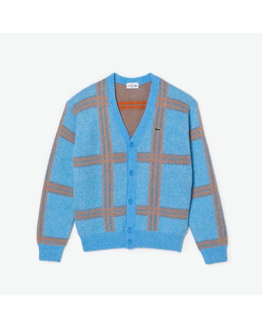 Lacoste Blue Wool Cardi for men