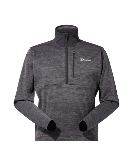 Berghaus Gray Thraskii Half Zip Fleece Top for men