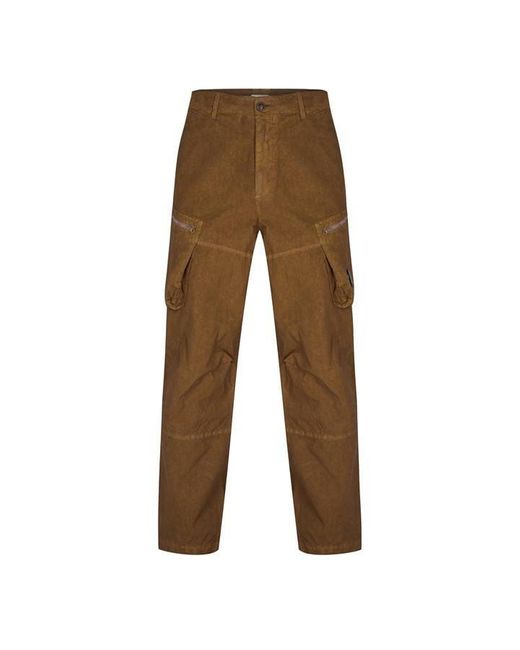 C P Company Brown Batic Cargo Pants for men