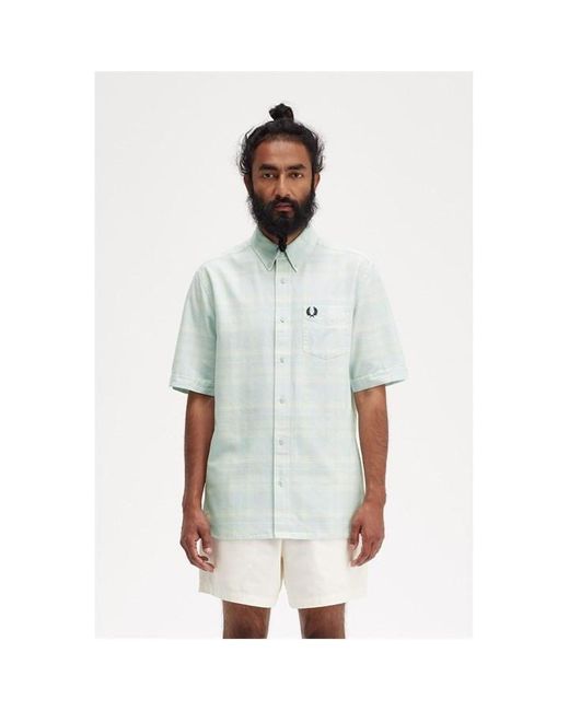 Fred Perry White Fred Tartan Ss Sn42 for men