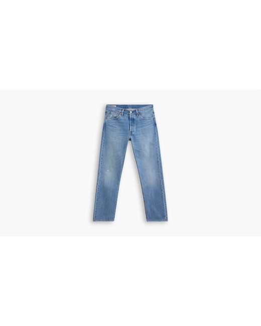 Levi's Blue 501 Original Straight Jeans for men