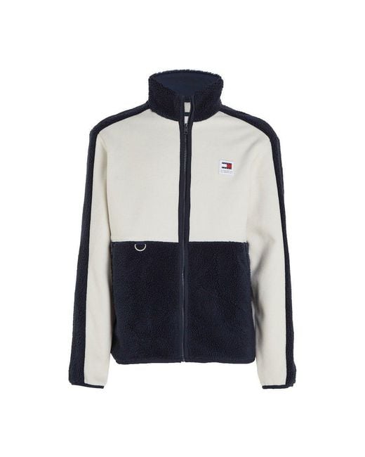 Tommy Hilfiger Blue Tjm Texture Mix Teddy Jacket for men