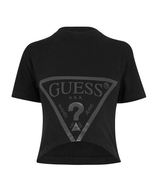 Guess Black Cropped T-shirt