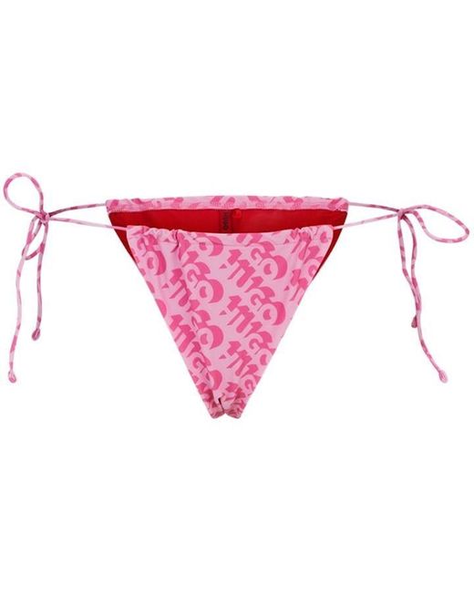 HUGO Pink Tie Bikini Bottoms