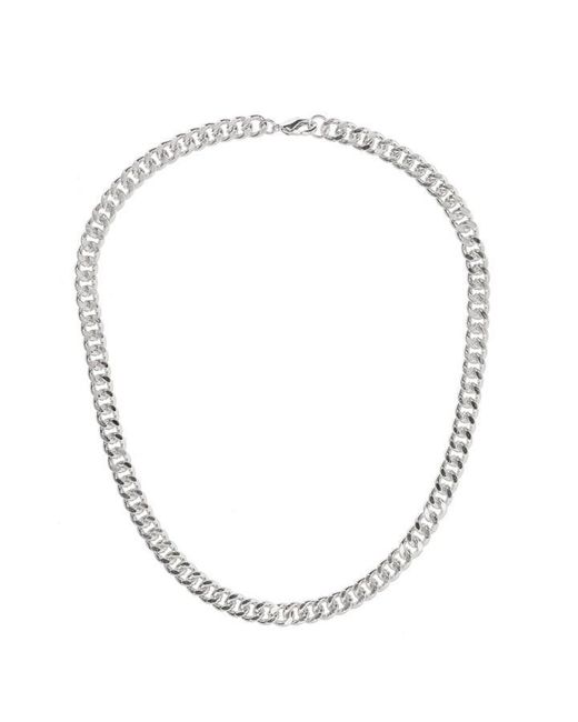 Fabric Metallic Curb Chain Necklace for men
