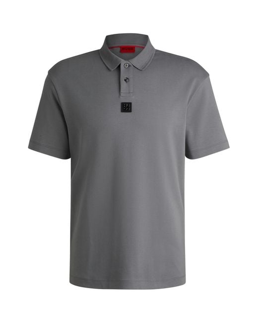 HUGO Gray Deabono Polo Shirt for men