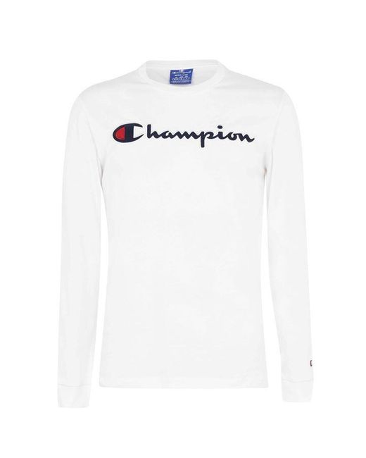 Champion White Chest Logo T Shirt for men