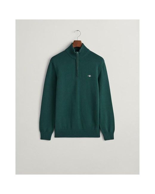 Gant Green Casual Cotton Half-zip for men