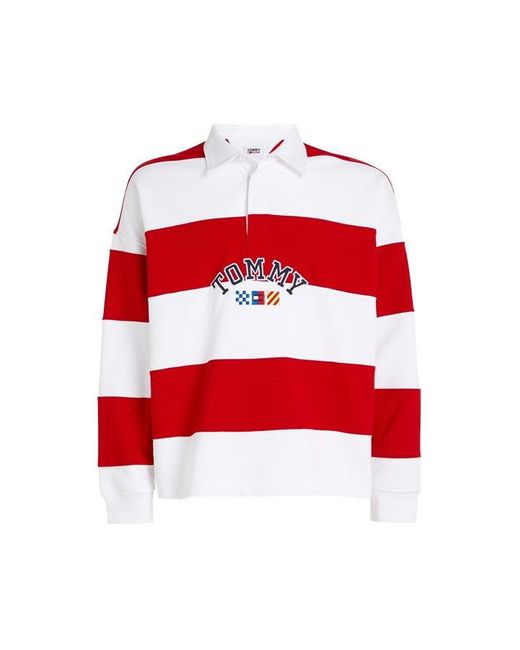 Tommy Hilfiger Red Tjm Rlx Coloublock Archive Rugby for men