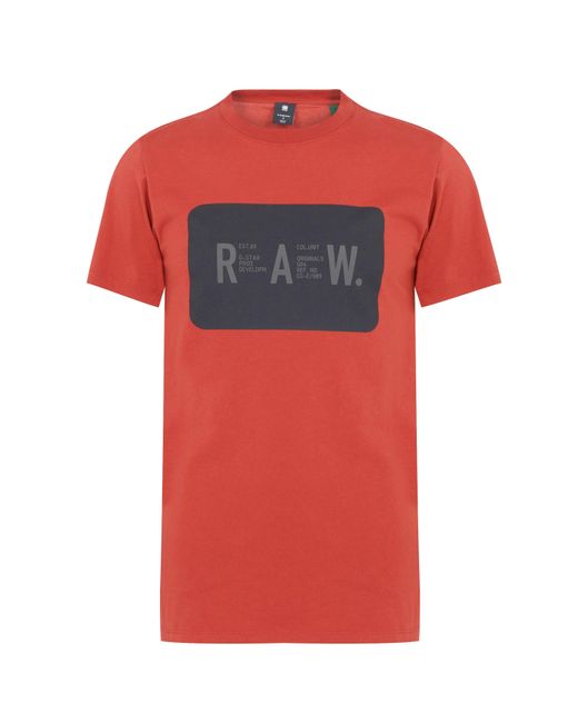 G-Star RAW Red Two Layer T Shirt for men