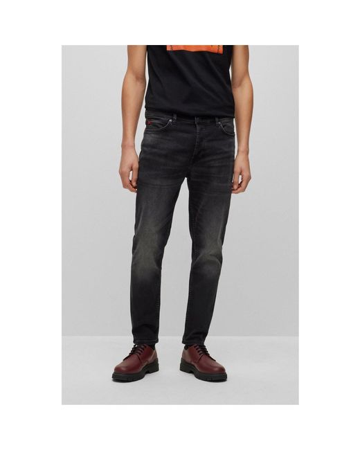 HUGO Black 634 Tapered Denim Jeans for men