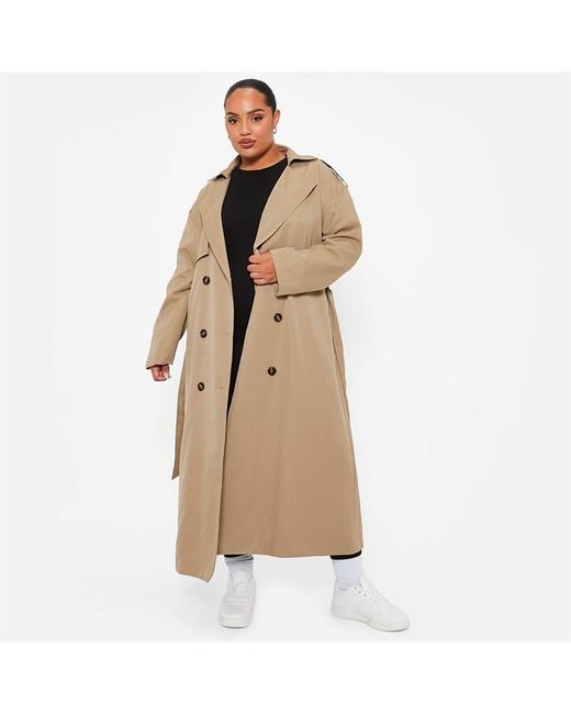 I Saw It First Natural Premium Belted Trench Coat