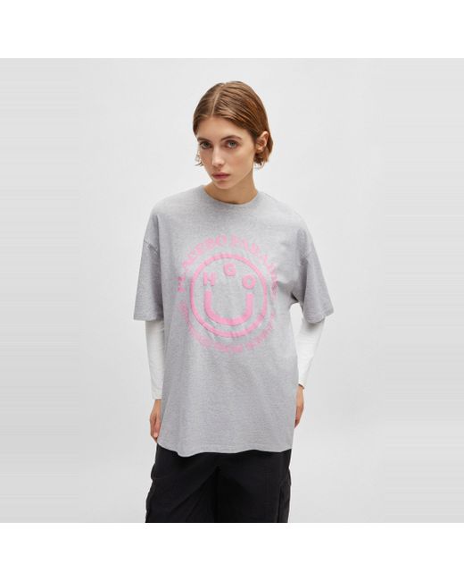 HUGO Gray Oversized Tee B 1 10262158 01