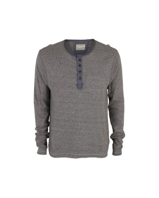 SELECTED Gray Selected Danny T Shirt for men