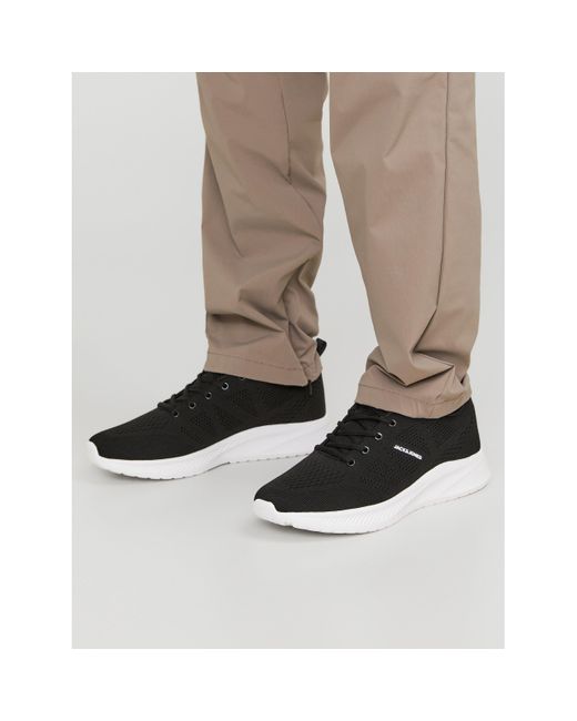 Jack & Jones Gray Croxley Knit Trainer for men