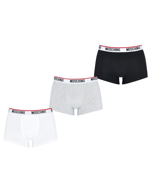 Moschino White 3-Pack Trunks for men