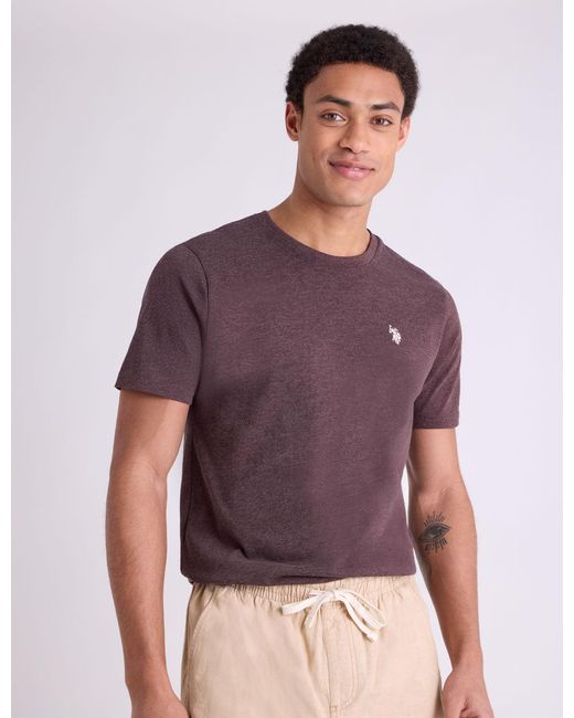 U.S. POLO ASSN. Green Solid Crew Neck T-Shirt for men