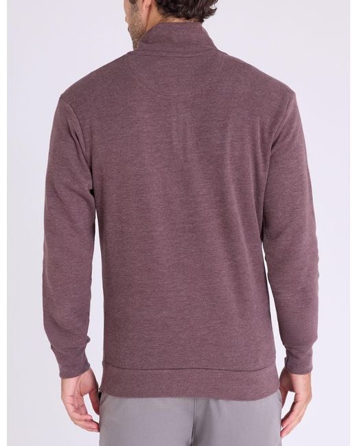 U.S. POLO ASSN. Natural 1/4 Zip Mock Neck Flatback Pullover for men