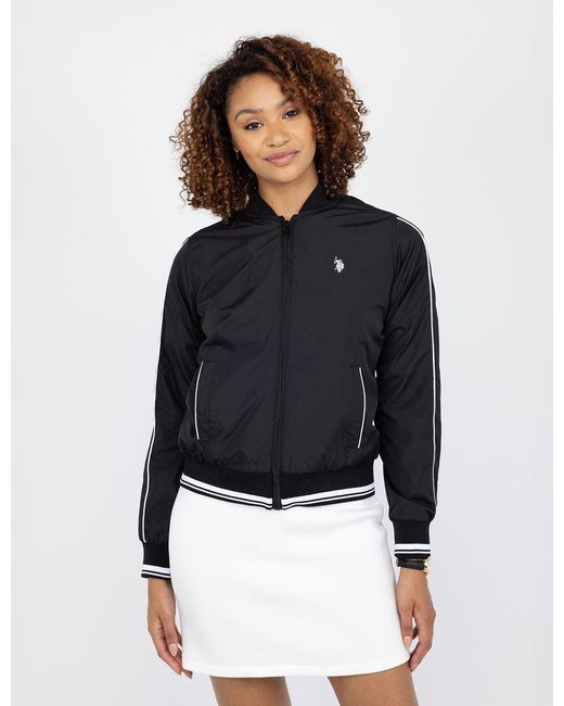 U.S. POLO ASSN. White Solid Bomber Jacket