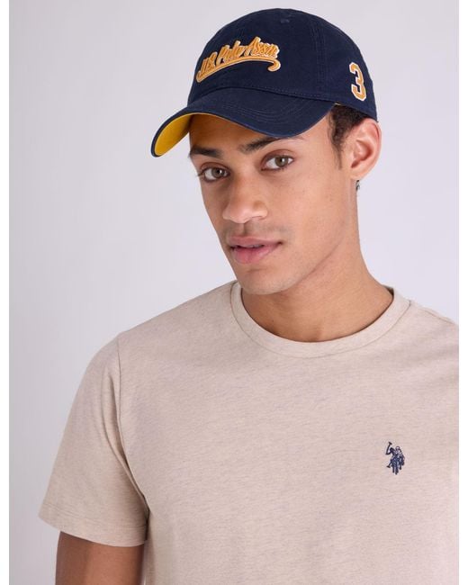U.S. POLO ASSN. Blue Script Embroidered Logo Hat for men