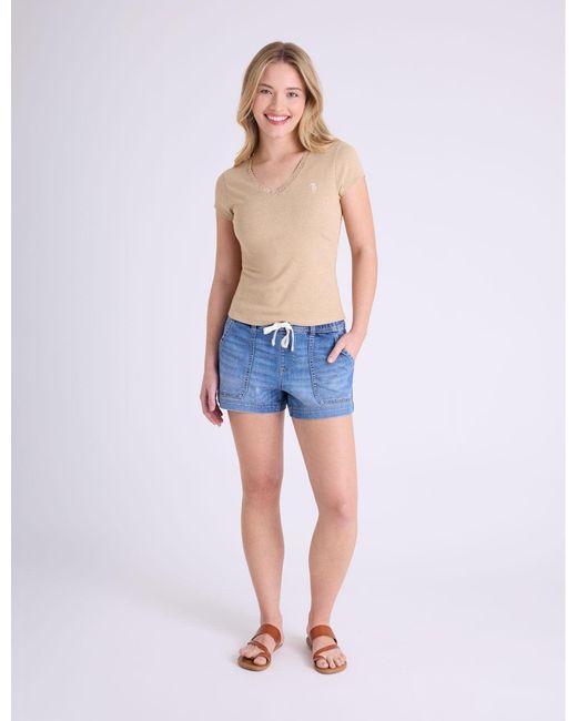 U.S. POLO ASSN. Blue Drawstring Shorts