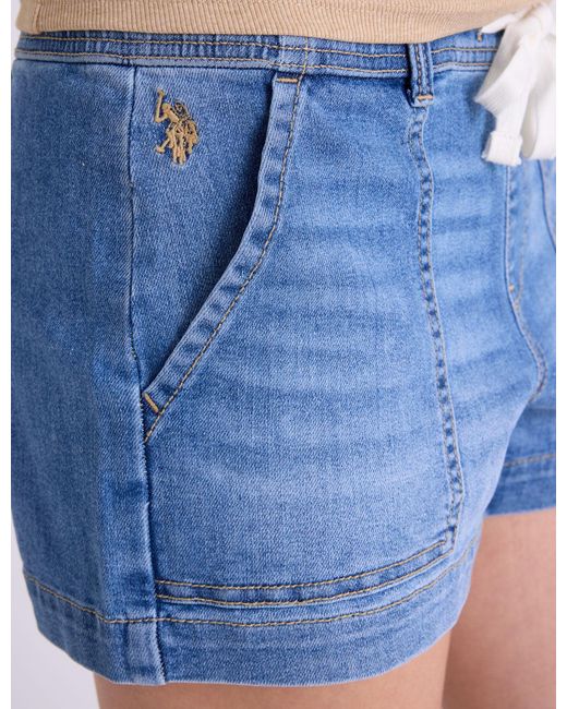 U.S. POLO ASSN. Blue Drawstring Shorts