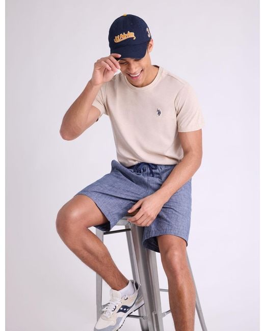 U.S. POLO ASSN. Blue Script Embroidered Logo Hat for men