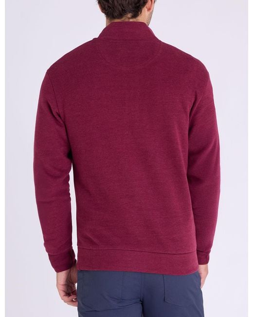 U.S. POLO ASSN. Natural 1/4 Zip Mock Neck Flatback Pullover for men