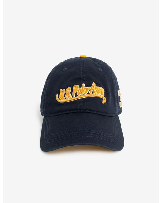 U.S. POLO ASSN. Blue Script Embroidered Logo Hat for men