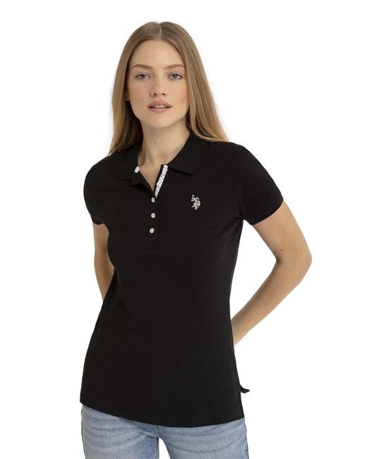 U.S. POLO ASSN. White Solid Interlock Polo Shirt