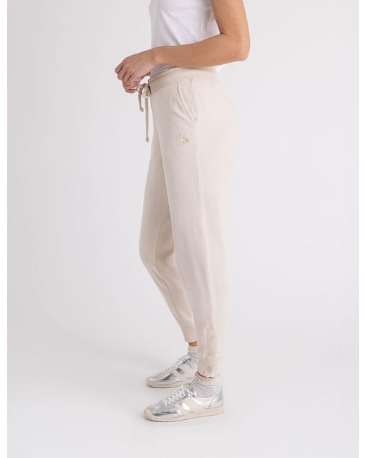 U.S. POLO ASSN. White Snap Jogger