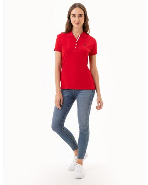 U.S. POLO ASSN. White Solid Interlock Polo Shirt