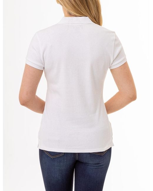 U.S. POLO ASSN. White Solid Interlock Polo Shirt