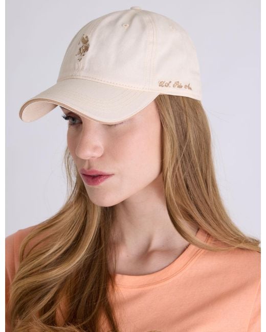 U.S. POLO ASSN. Natural Multitonal Embroidered Logo Hat