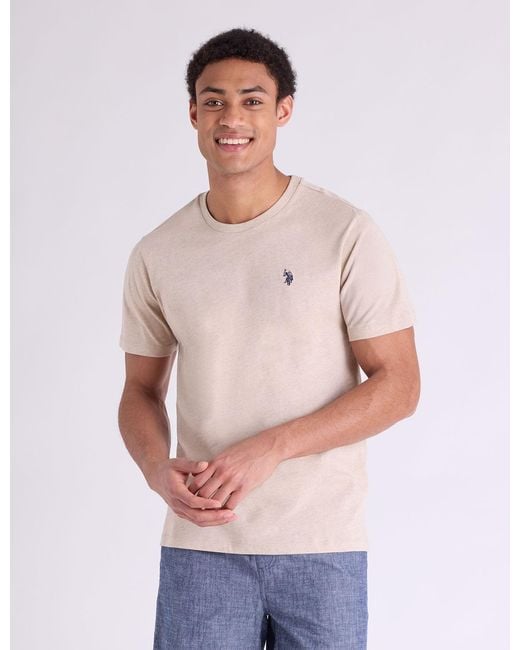 U.S. POLO ASSN. Green Solid Crew Neck T-Shirt for men