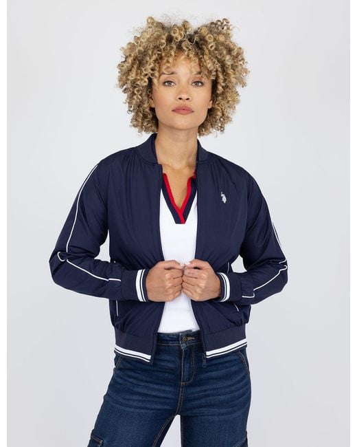 U.S. POLO ASSN. White Solid Bomber Jacket