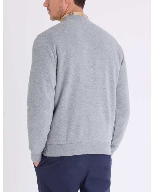 U.S. POLO ASSN. Blue Solid Peached Fleece Crew Neck Pullover for men