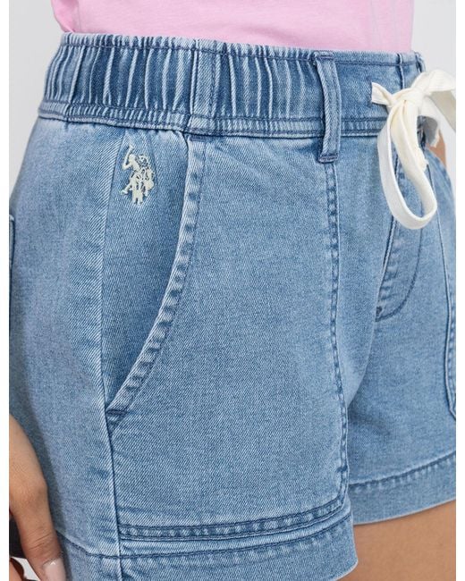 U.S. POLO ASSN. Blue Drawstring Short