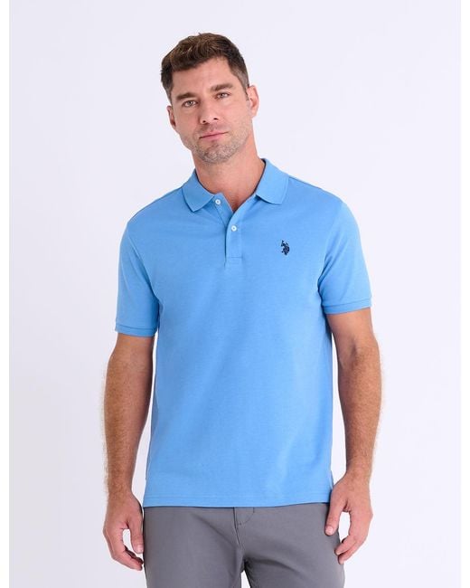 U.S. POLO ASSN. Pink Solid Interlock Polo Shirt for men